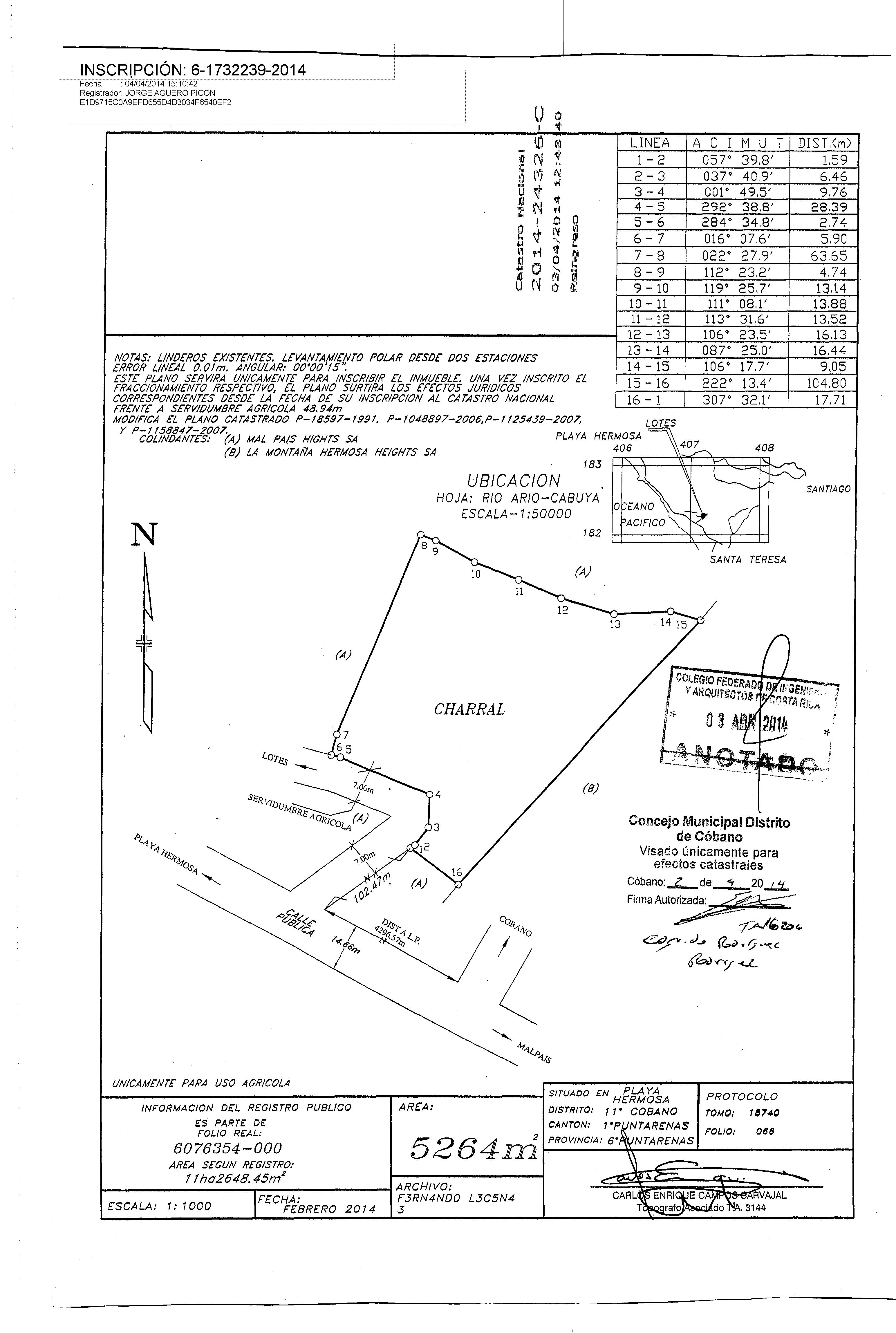 Lot B cadastral plan